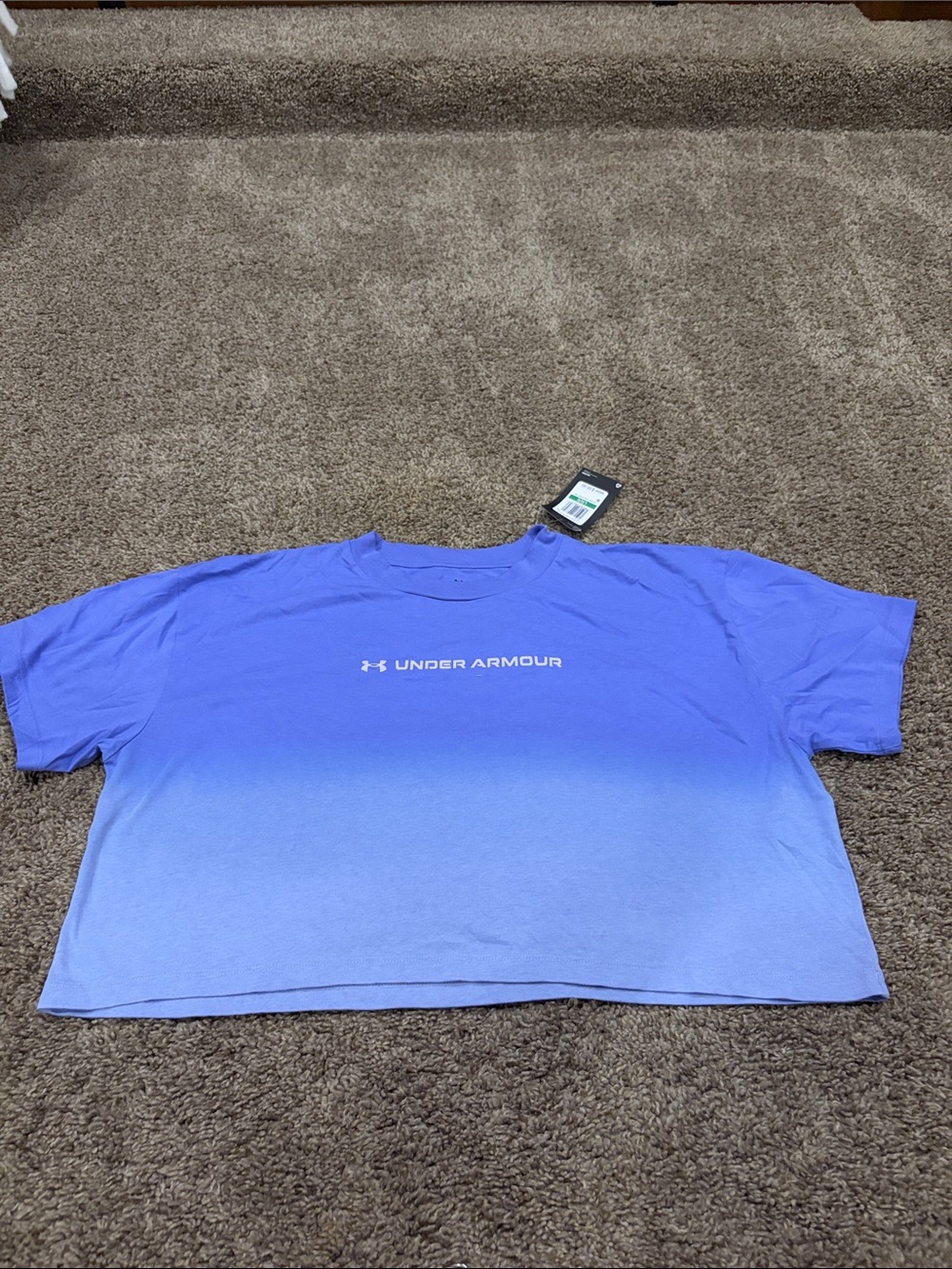Under Armour Purple Ombre Short Sleeve Crop tee